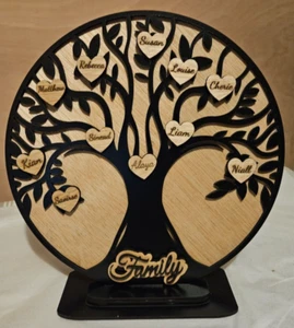 Personalised family tree of life, up to 15 names, keepsake, sentimental gift, - Picture 1 of 3