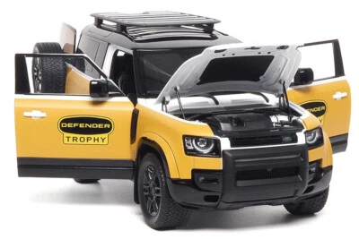 New Almost Real LAND ROVER DEFENDER 2023 1:18 Model Car Yellow ALM810710 KidBX - Immagine 1 di 4