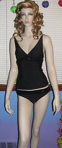 NUEVO ROCHFORD AU BEADED TANKINI Traje de baño delgado 4 6 8 $130 - Imagen 1 de 11