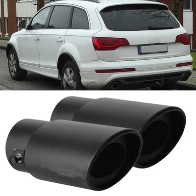 2X For Audi Q7 A4 A5 Car Exhaust Pipe Tip Rear Throat Muffler Tailpipe - Image 1 of 4