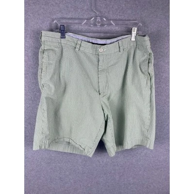 Brooks Brothers Shorts Mens 38 (Measures 36) Green Striped Beach Seersucker - Image 1 of 4