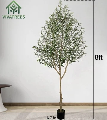 Olivos Artificiales Interior 8FT - Olivo Alto Imitación con Maceta, Realis... Foto 1 de 4