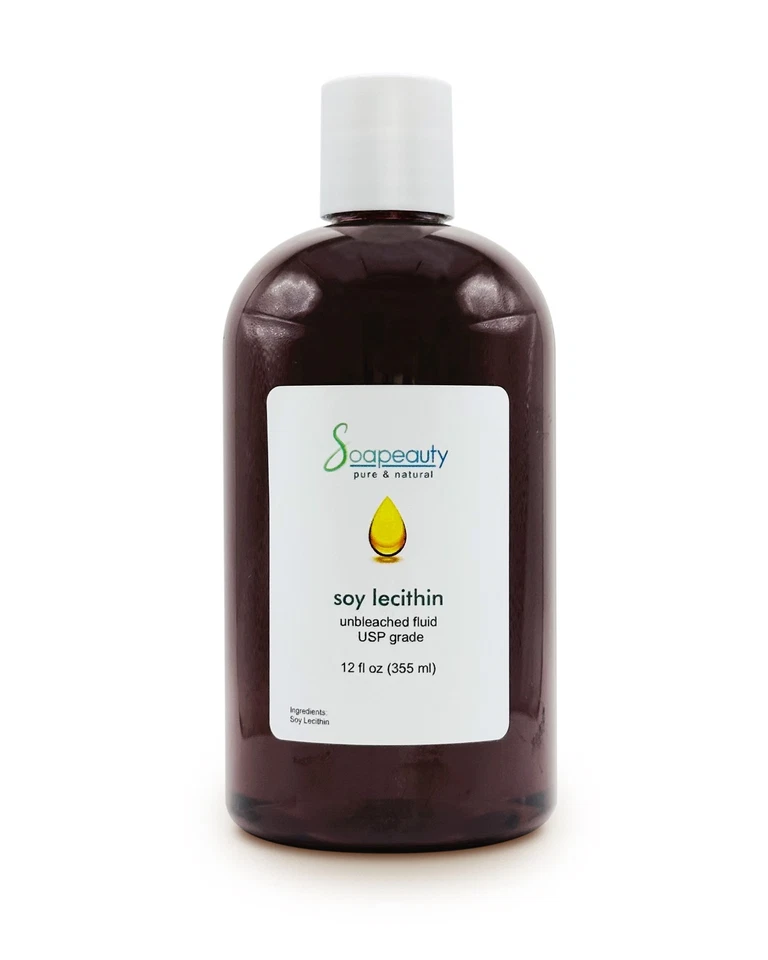 Emulsionante líquido sin blanquear de lecitina de soja 100 % natural y puro 12 fl oz Foto 1 de 1