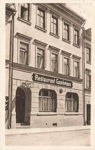AK Reichenbach Restaurant Gambrinus Sachsen Vogtland 1932 gelaufen Postkarte - Bild 1 von 2