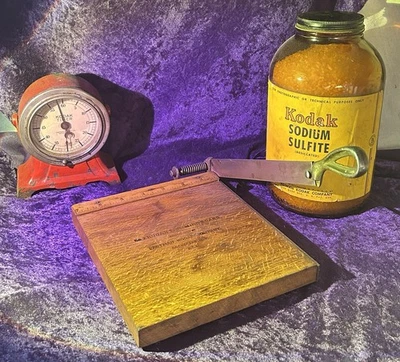 (3) Antique/vintage Kodak Trimming Board. Working timer & Sodium Sulfite. #45. - Image 1 of 4