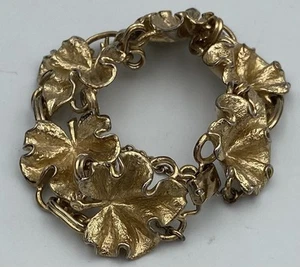 Vintage Napier GP Sterling Silver Chunky Leaf Link Bracelet 59.7 Grams - Picture 1 of 6