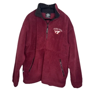 Virginia Tech Men's Large Charles River 1/4 Zip Pullover Lined Windbreaker - Picture 1 of 8