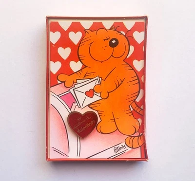 1989 HALLMARK Heathcliff Valentines - 12 Cards & 12 Envelopes - BRAND NEW! - Image 1 of 3