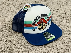 Jugend SUPER MARIO EST.Trucker-Baseballmütze '85 verstellbar Druckknopflasche NEU MARIO - Bild 1 von 9
