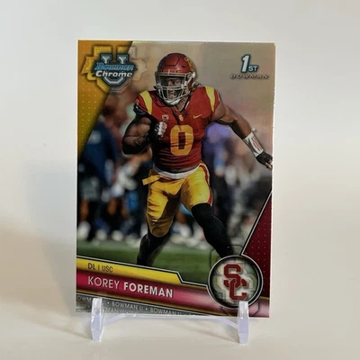 2023 Bowman Chrome U Korey Foreman 1st Bowman Refractor #190 USC - Image 1 of 3