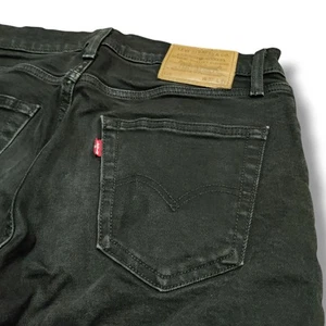 Levi’s Premium 511 Jeans Mens 30 x 32 Big E Black Denim Dark Wash Faded - Picture 1 of 10