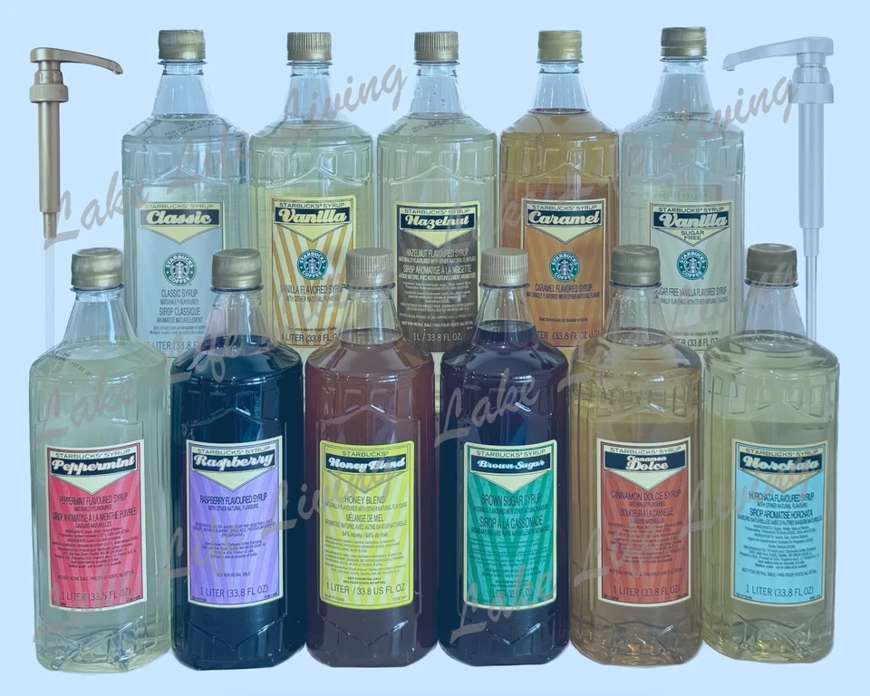 Starbucks Flavored Syrup 1L / 33.8oz Bottle - Pick A Flavor - Add A Pump - Sugar - Image 1 of 1