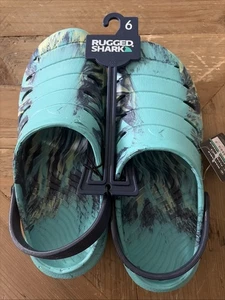 Zoccoli scarpe acqua blu squalo robusto ragazzo taglia 6 slip on piscina spiaggia estate - Foto 1 di 2