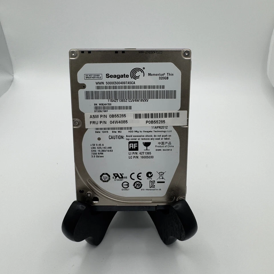 Seagate Momentus Thin 320GB Internal 7200RPM 2.5" HDD - Untested - GC333 - Image 1 of 1