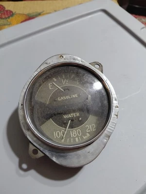 1934 Chevrolet painel de instrumentos medidor de combustível temperatura da água original vintage  - Imagem 1 de 4