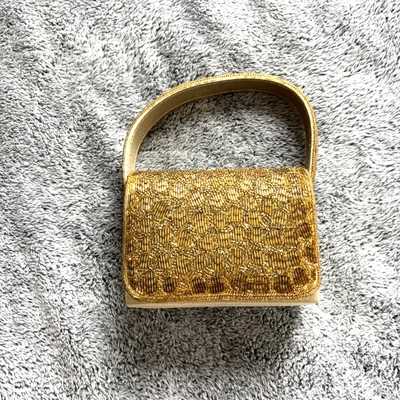 SASHA Purse Handbag Gold Embellished Beaded Small Evening Hollywood Glam 18295 - Image 1 of 4