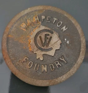 Wahpeton Foundry Coaster Metal Vintage Sign Advertising - Picture 1 of 3