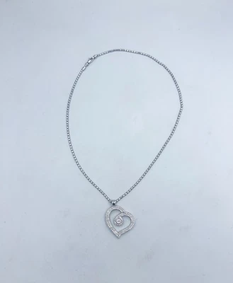 "Collar Roberto Coin 18kw Cento 1.11ctw Diamante Corazón Colgante 18"" ~ $12k Minorista" Foto 1 de 3