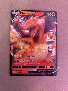Pokemon Karte Charizard V 019/189 Darkness Ablaze Half Art Prize Pack 1 Near Mint - Bild 1 von 2