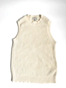 AUTOGRAPH Ivory Cashmere Blend Knitted Sleeveless Jumper M Medium - Picture 1 of 4