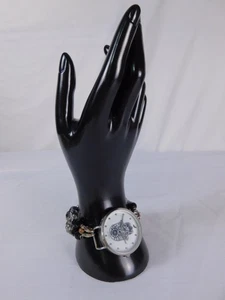 Perlen Armband Armbanduhr Hamsa Zeiger Zifferblatt Boho Quarz Damen Schmuck Elegant - Bild 1 von 12
