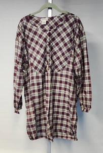 Banana Republic Plaid Long Tunic Vintage 90s Grunge Style M/L Made in Hong Kong - Picture 1 of 5