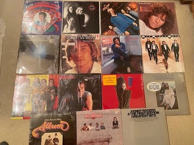 Lof  15 VINTAGE Vinyl In Shrink 60's-80's  Pop Rock, R&B & Country  LOOK  EX/EX+ - Image 1 of 4