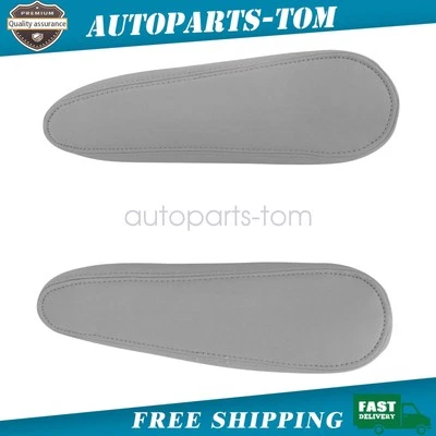 Nuevo 2004-2010 Para Infiniti QX56 2x Asiento Apoyabrazos Cubierta Tapa Cuero Gris Foto 1 de 4