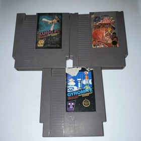 Nintendo NES Gyromite Kung Fu Double Dribble, Multiplayer Game Lot