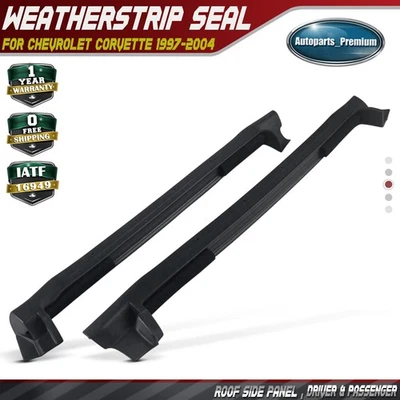 2x Sello de resistencia al clima del panel lateral del techo izquierdo y derecho para Chevrolet Corvette 97-0 Foto 1 de 4