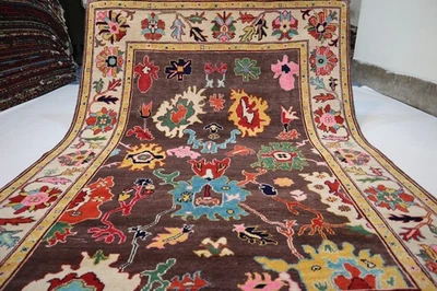 Hand Knotted Rug I 9x12  Exquisite Oushak Large Area Wool Rug I 5x8 Bedroom Rug - Image 1 of 4