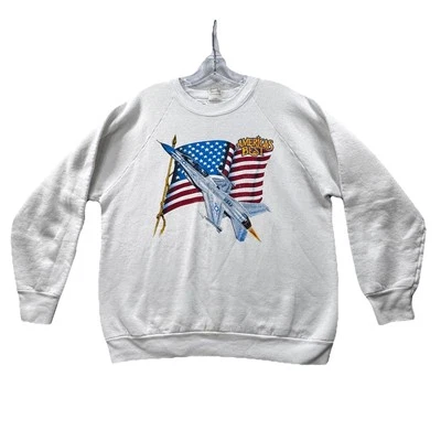 Vintage 90’s Fruit Of The Loom Americas Best USAF Pullover Sweater Size Large - Image 1 of 4