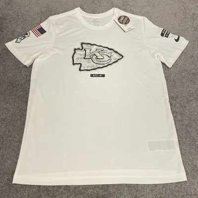 Nike Kansas City Chiefs Shirt Mens Large White Salute To Service NFL NEW - Image 1 of 4