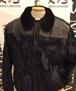CHAQUETA DE BOMBARDERO DE PIEL DE CORDERO SWAKARA REAL PARA HOMBRE de piel de astracán con acabado todas las tallas venta previa - Imagen 1 de 7