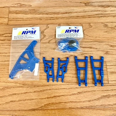 Blue RPM Arms & Bumper for Traxxas 2WD, Rustler, Stampede, 80185, 80245, 81165 - Image 1 of 4
