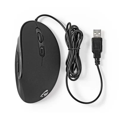 Ergonomic Right-Handed Wired Mouse 3600dpi with 6 Programmable Buttons 1.60m - Image 1 of 4