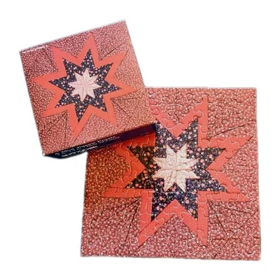 Vintage Springbok Mini Jigsaw Puzzle "You're Star Material" Quilt Block COMPLETE - Image 1 of 4