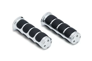 Kuryakyn 6236 Chrome ISO Hand Grips for Honda & Triumph - Picture 1 of 1