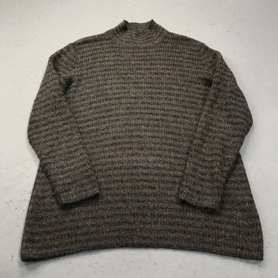 VINTAGE Peruvian Connection Sweater Mens XL Brown 100% Alpaca Mock Neck Knit - Image 1 of 4