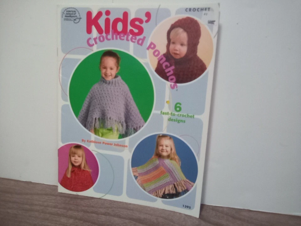 American School of Needlework-Kids' Crocheted Ponchos by Kathleen Johnson - Image 1 of 1