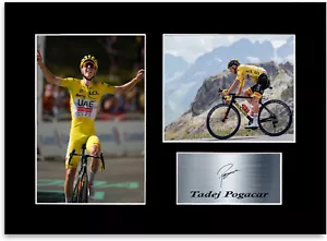 Tadej Pogacar Rennrad Radfahrer signed Autogramm Foto Display Poster A4 - Bild 1 von 1
