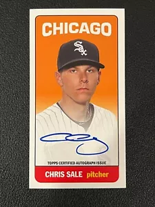 Chris Sale 2013 Topps Archives Mini Tall Boys Auto 1965 Football 21/25 White Sox - Picture 1 of 2