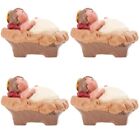 4 Count Baby Jesus Ornaments Resin Craft Toys Babydolls Figurine