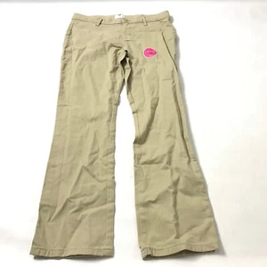 Childrens Place Girls Flat Front Chinos Adjustable Size 12 Slim Plus Beige New - Picture 1 of 4