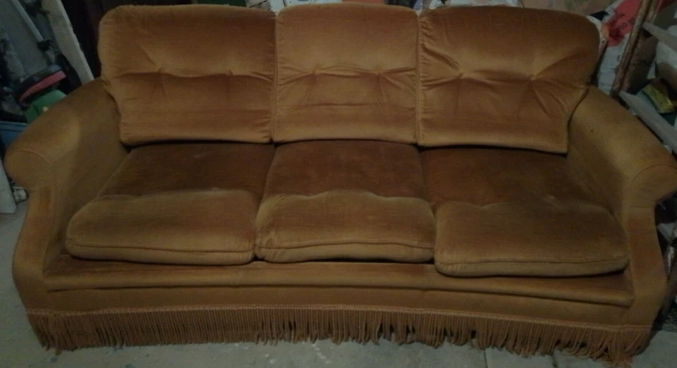 Canapé convertible vintage  velours - Photo 1/1