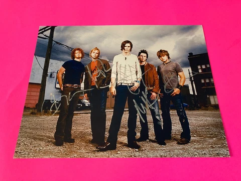HINDER x5 ENTIRE BAND SIGNED AUTOGRAPHED 8.5 x 11  PHOTO #b *EXACT PROOF* Cover