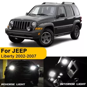 White LED Interior + Reverse Light Package Kit For JEEP Liberty KJ 2002-2007 - Picture 1 of 15