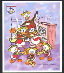 Maldives 1995 Disney/Donald Duck/Cartoons/Animation/Music/Birds 1v m/s (d00250) - Picture 1 of 1