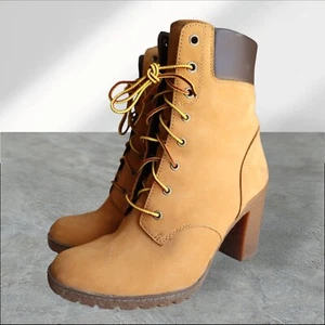 Timberland Glancy 6 inch Lace-Up Boots, Tan Suede Women's US Size 8 - Picture 1 of 11