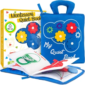 Busy Book for Toddlers 1-3 - Airplane Toys for Toddlers 1-3, My Quiet Book Monte - Picture 1 of 12